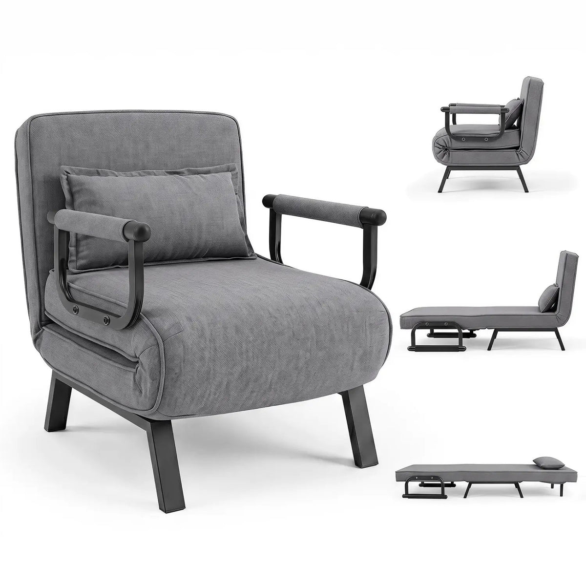 3-in-1 Folding Sofa Bed with Adjustable Backrest by DirectDeals