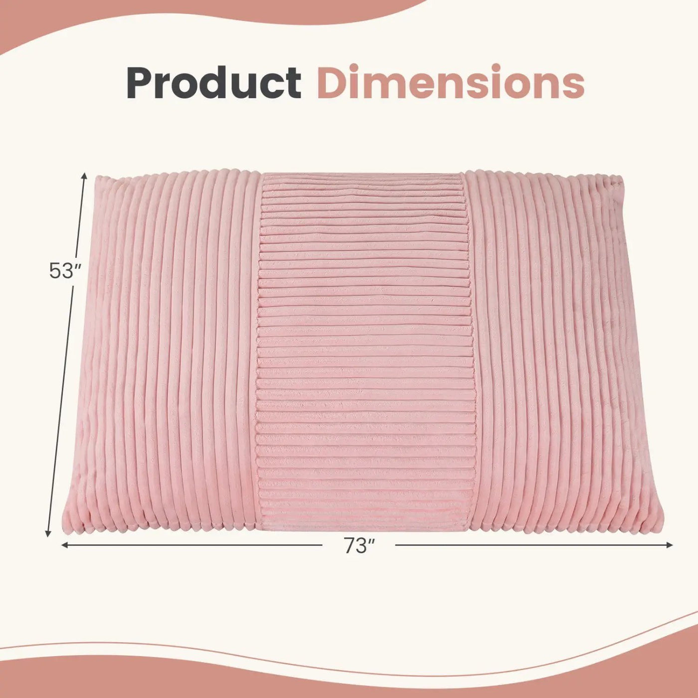 3-in-1 Convertible Bean Bag Chair with Corduroy Fabric by DirectDeals