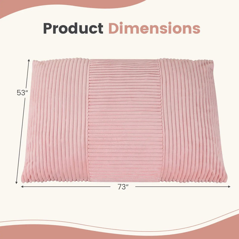 3-in-1 Convertible Bean Bag Chair with Corduroy Fabric by DirectDeals