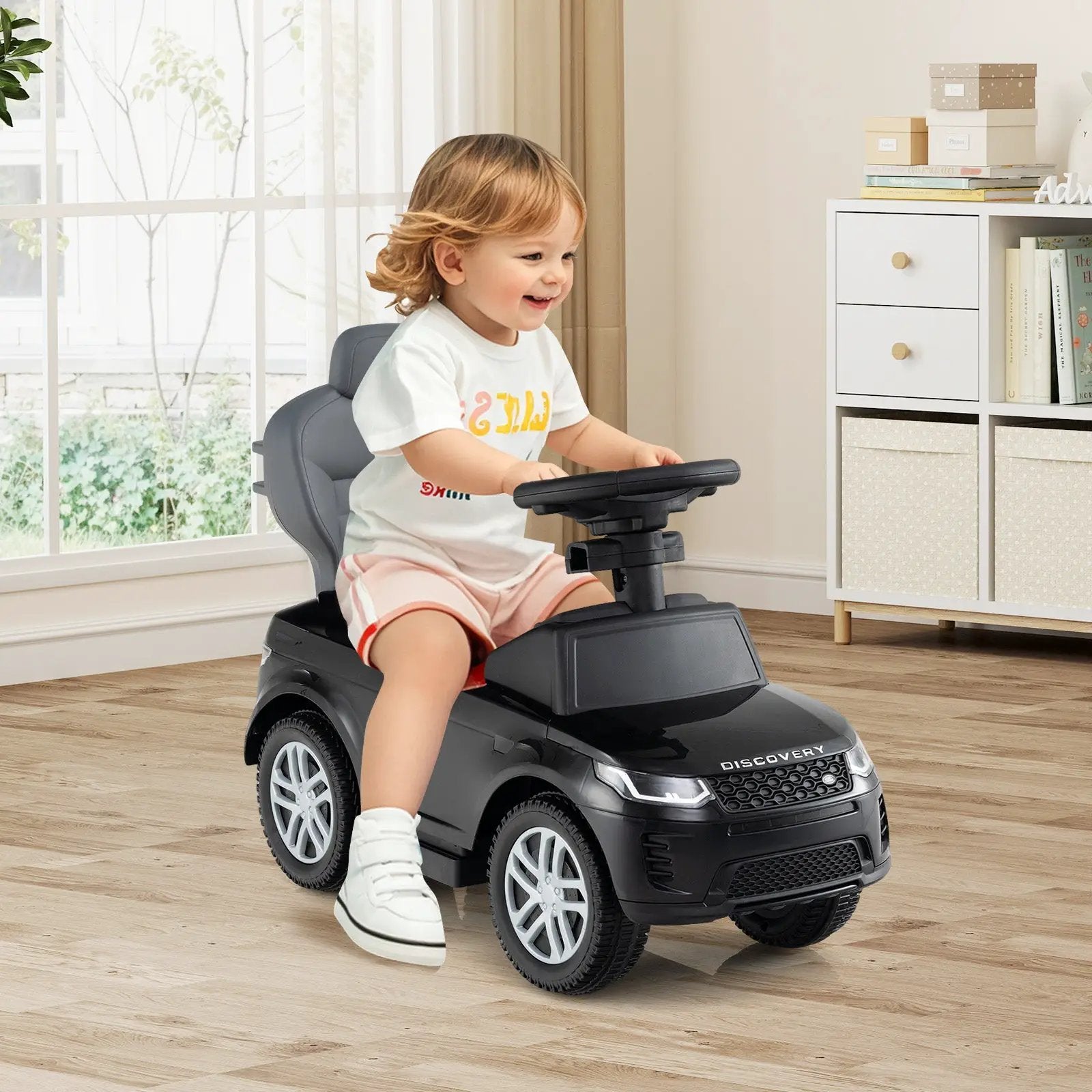 3 in 1 Push Car with Removable Handle and Guardrail for Kids 18-36 Months Old by DirectDeals