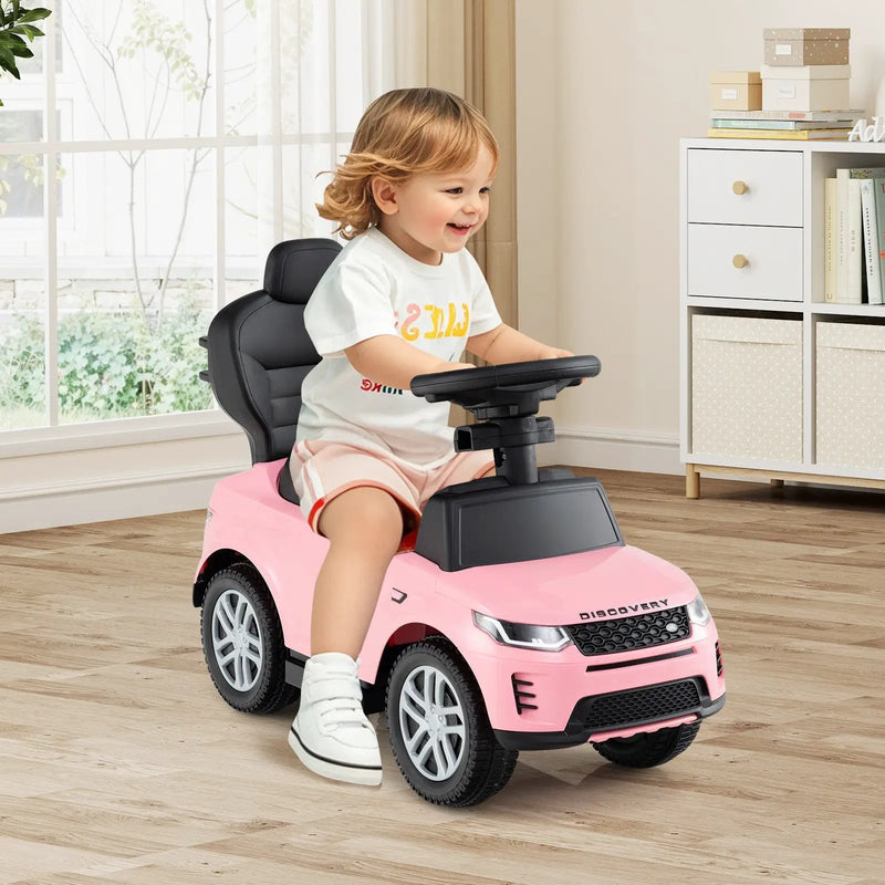3 in 1 Push Car with Removable Handle and Guardrail for Kids 18-36 Months Old by DirectDeals