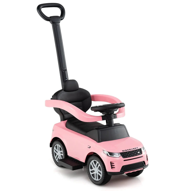 3 in 1 Push Car with Removable Handle and Guardrail for Kids 18-36 Months Old by DirectDeals