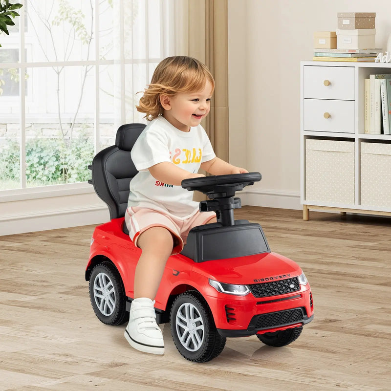 3 in 1 Push Car with Removable Handle and Guardrail for Kids 18-36 Months Old by DirectDeals