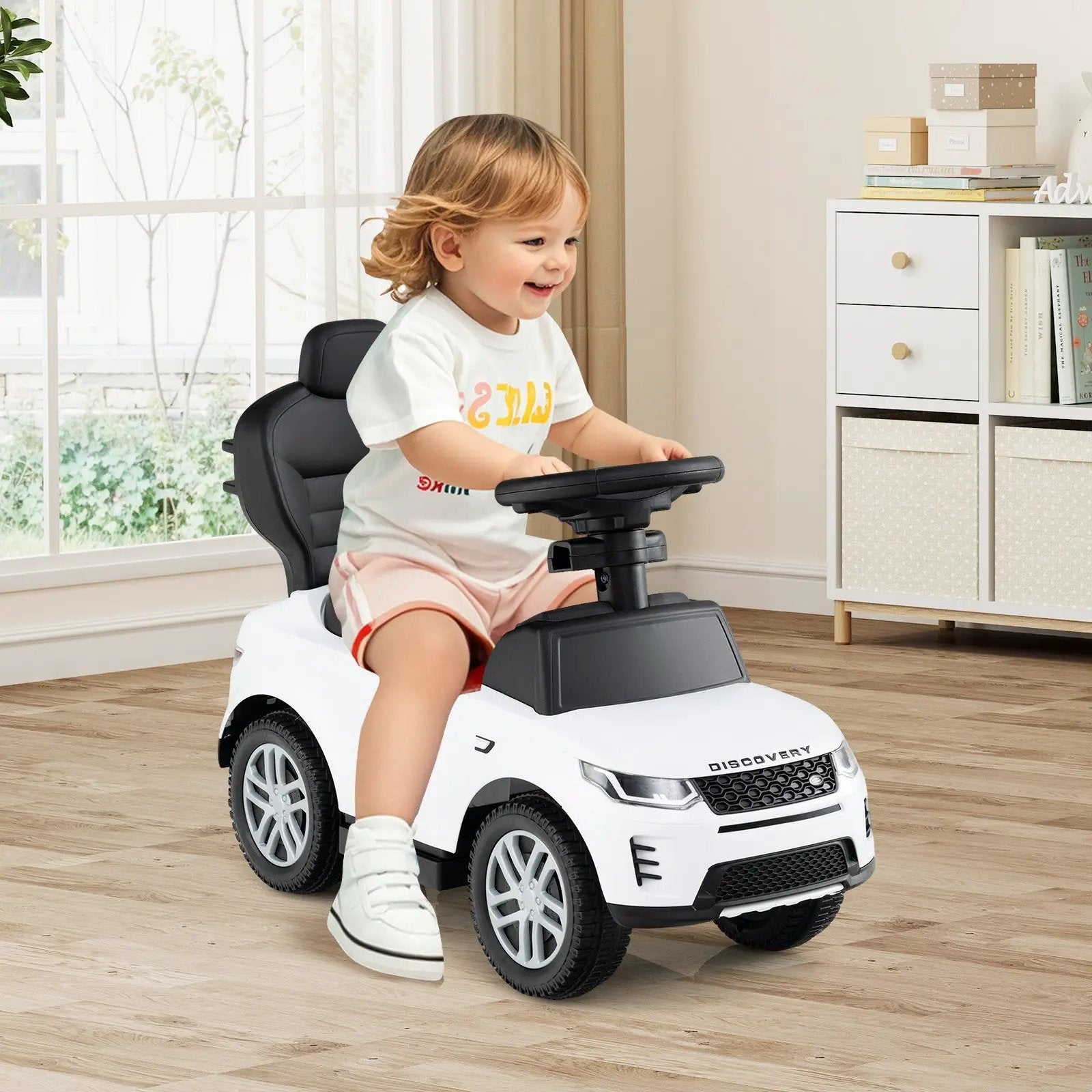 3 in 1 Push Car with Removable Handle and Guardrail for Kids 18-36 Months Old by DirectDeals