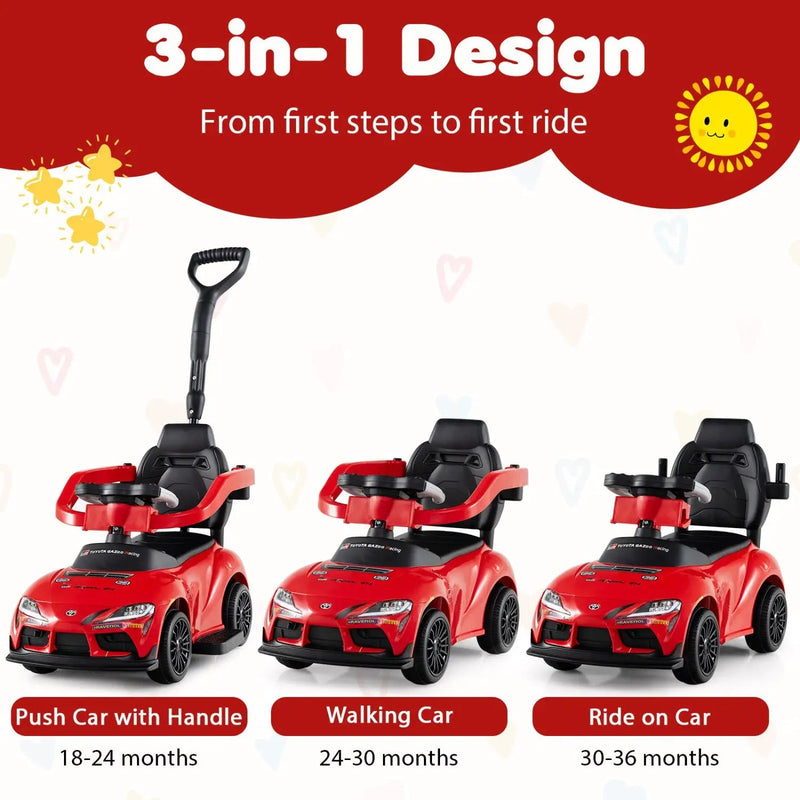 3-in-1 Toyota Licensed Foot-to-Floor Stroller Sliding Walking Toy by DirectDeals