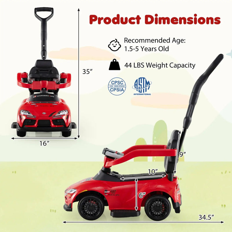 3-in-1 Toyota Licensed Foot-to-Floor Stroller Sliding Walking Toy by DirectDeals