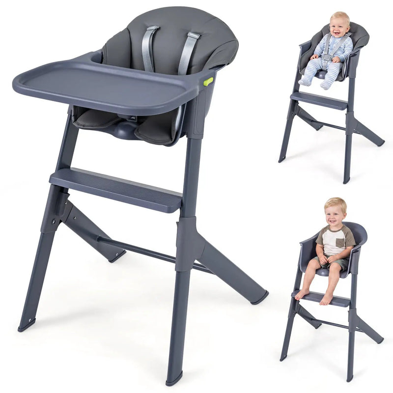3-in-1 Washable Baby High Chair with Tray Footrest by DirectDeals