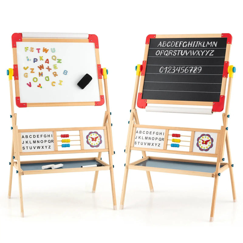 3-in-1 Wooden Art Easel for Kids with Drawing Paper Roll by DirectDeals