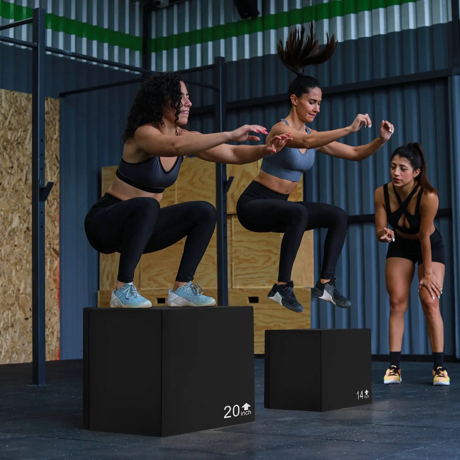 3 In 1 Foam Plyometric Box with 3 Heights and Easy-to-Clean PU Cover by DirectDeals