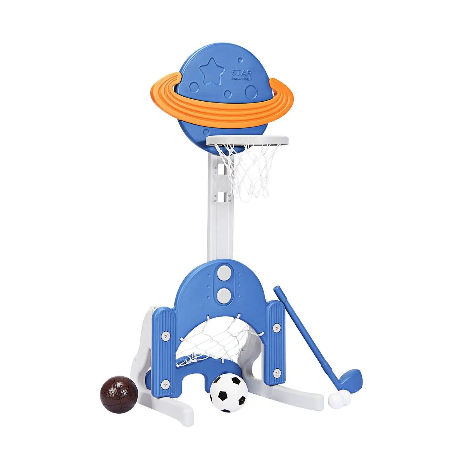 3 in 1 Height Adjustable Kids Basketball Hoop Set with Balls by DirectDeals