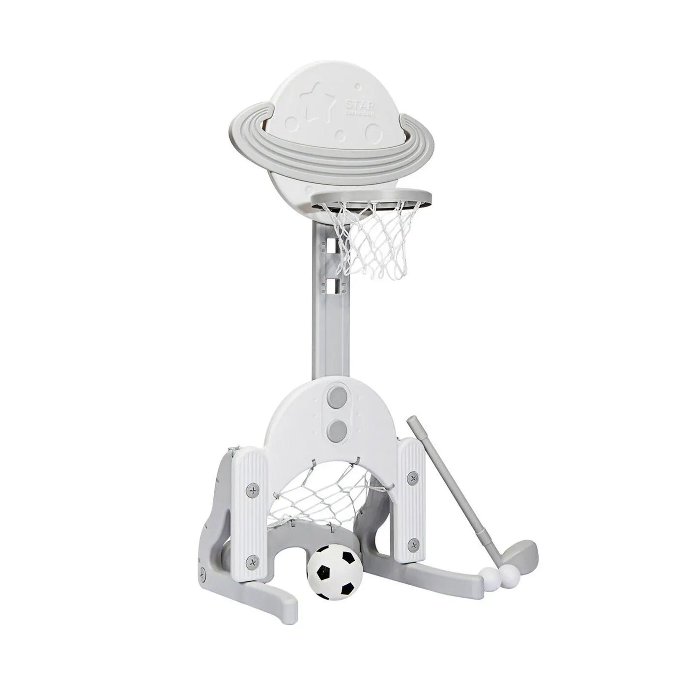 3 in 1 Height Adjustable Kids Basketball Hoop Set with Balls by DirectDeals