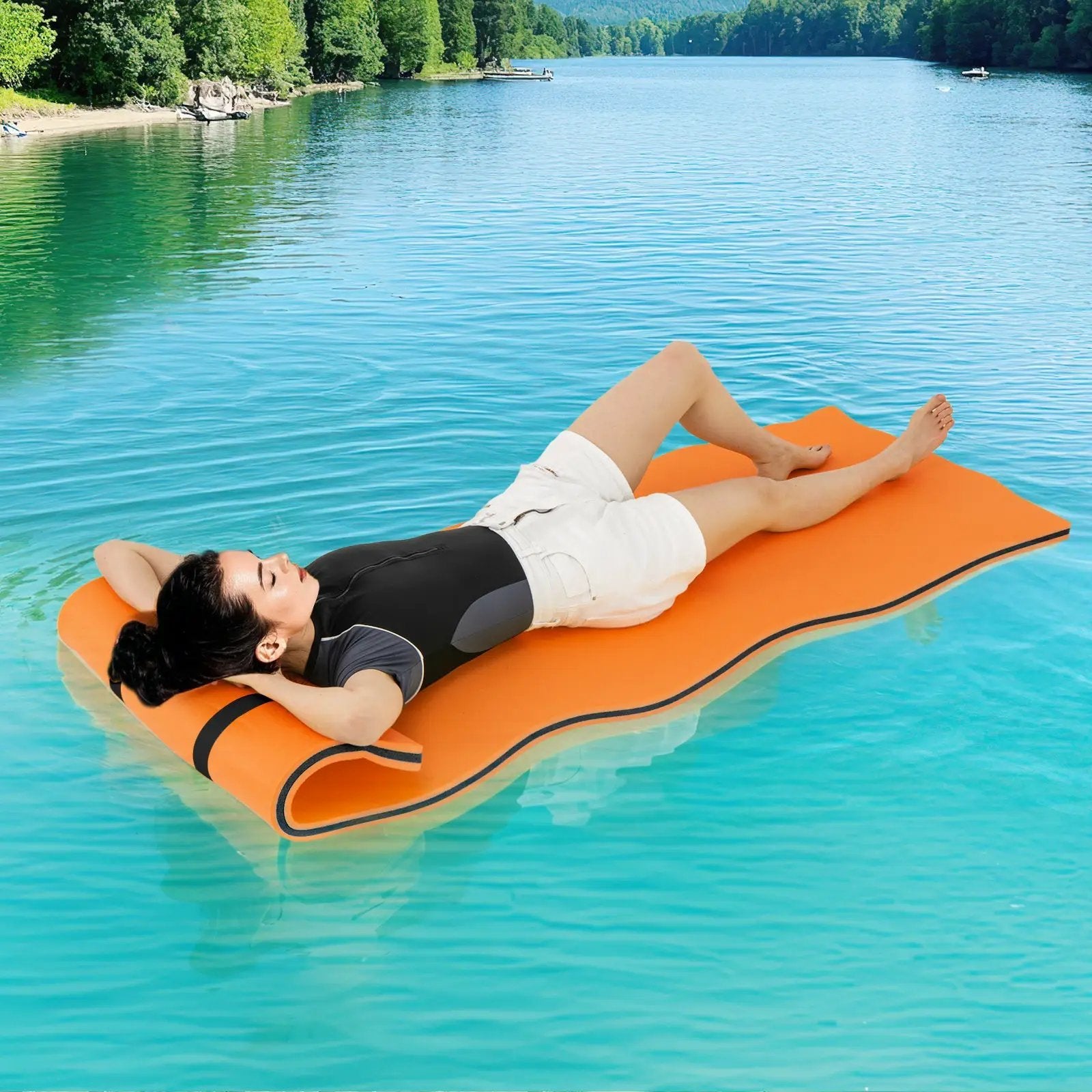 3-layer Tear-resistant Relaxing Foam Floating Pad by DirectDeals