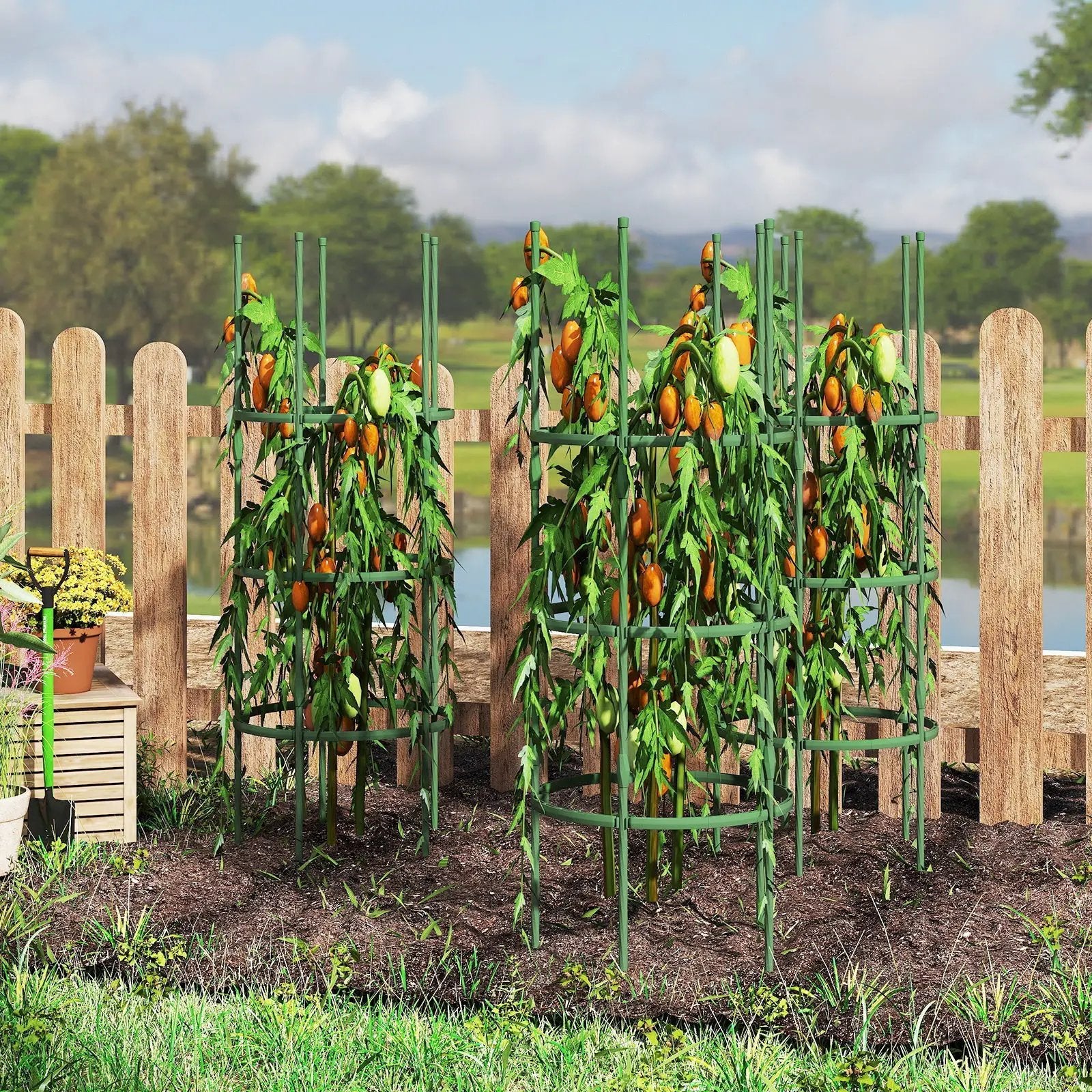 3 Pack 60 inch Adjustable Tall Plant Support Trellis for Climbing Plants by DirectDeals