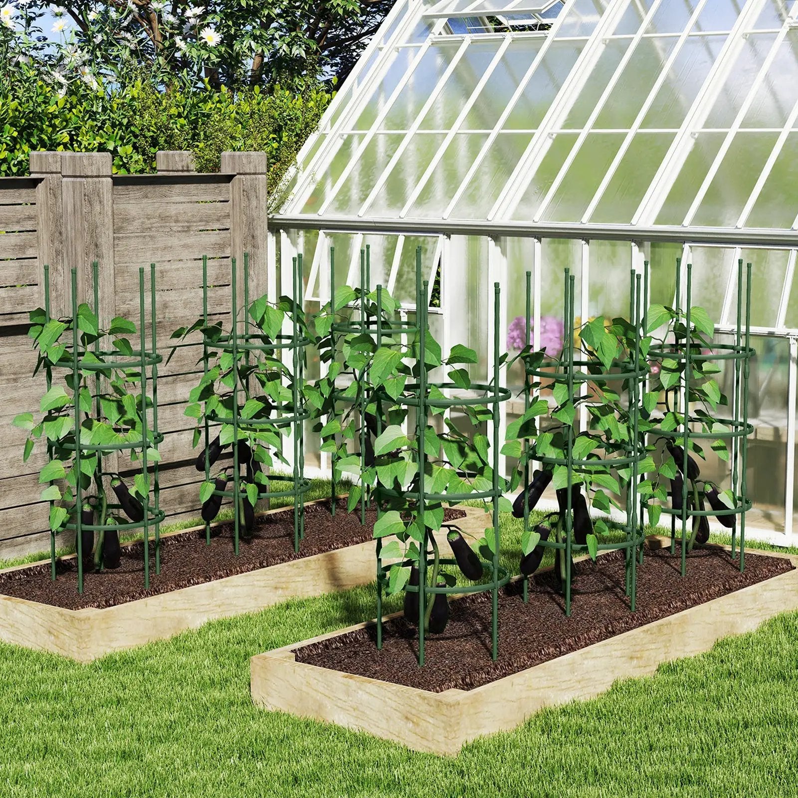 3 Pack 60 inch Adjustable Tall Plant Support Trellis for Climbing Plants by DirectDeals