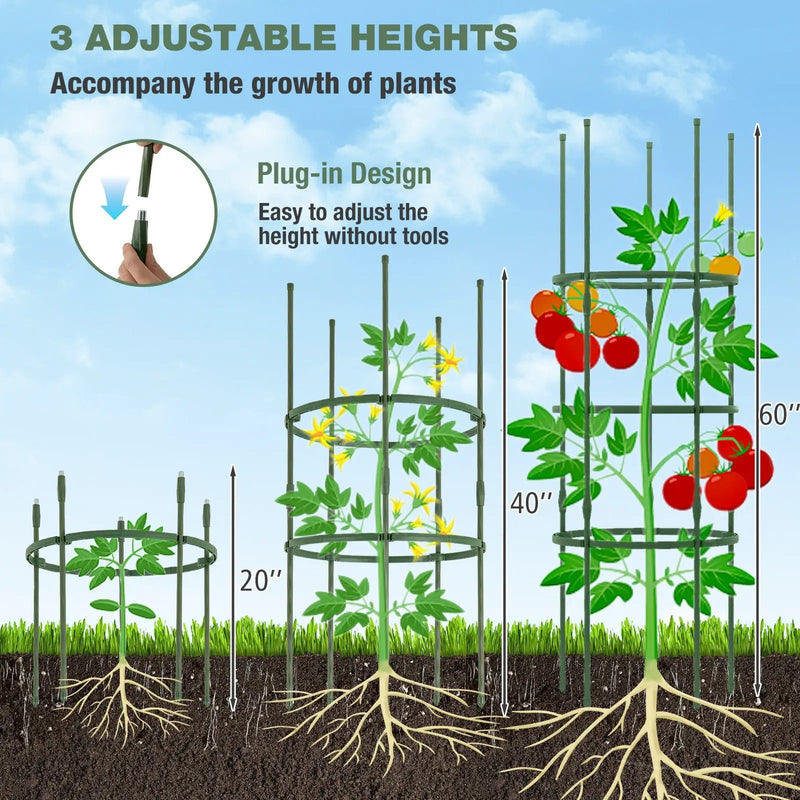 3 Pack 60 inch Adjustable Tall Plant Support Trellis for Climbing Plants by DirectDeals