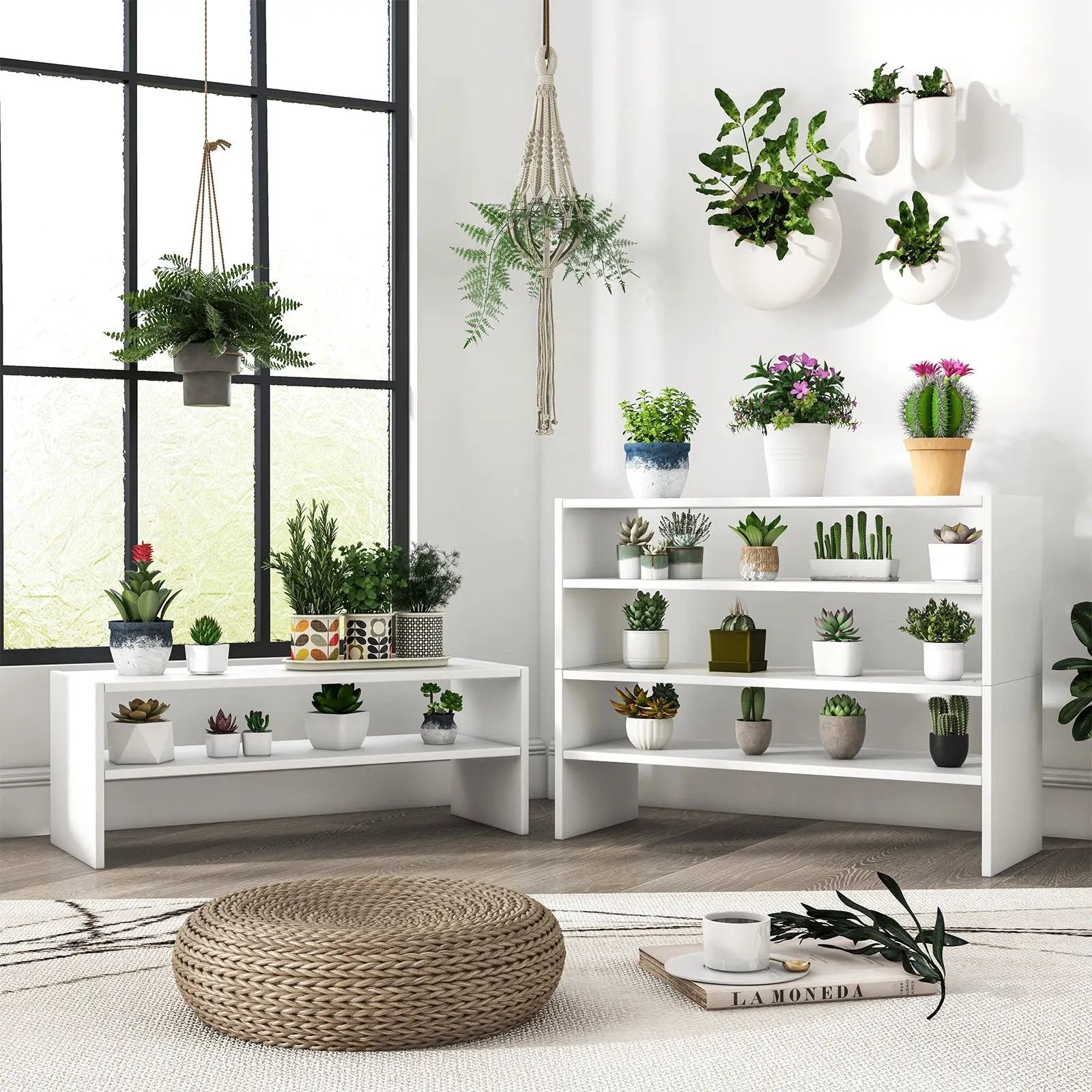 3 Pieces 31-Inch Stackable Multi-Shape Shoe Rack by DirectDeals