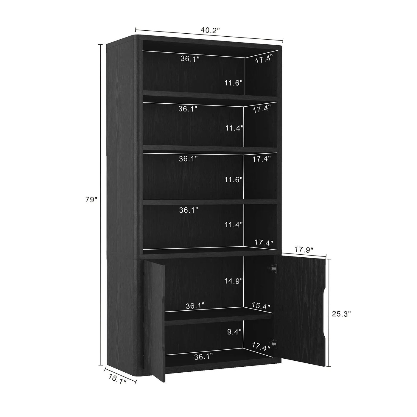 Rivington - Modern Bookcase Cabinet by HouseOfZazla