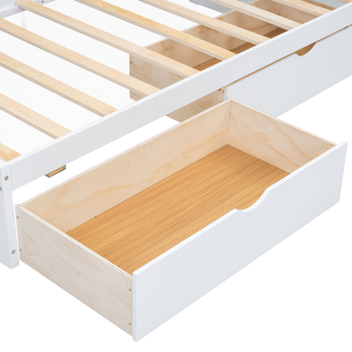 Twin Storage Daybed with Drawers, Cabinets & USB Charging - Light Brown or White, photo 6 of 18