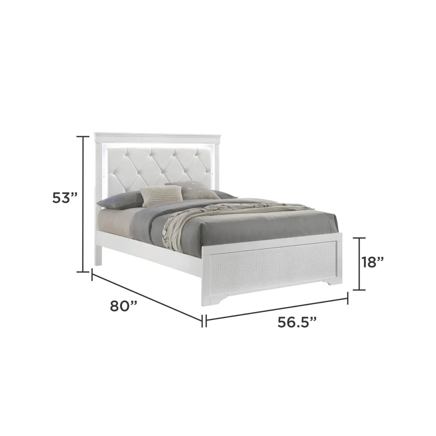 Blaze - Bed With LED Headboard by HouseOfZazla