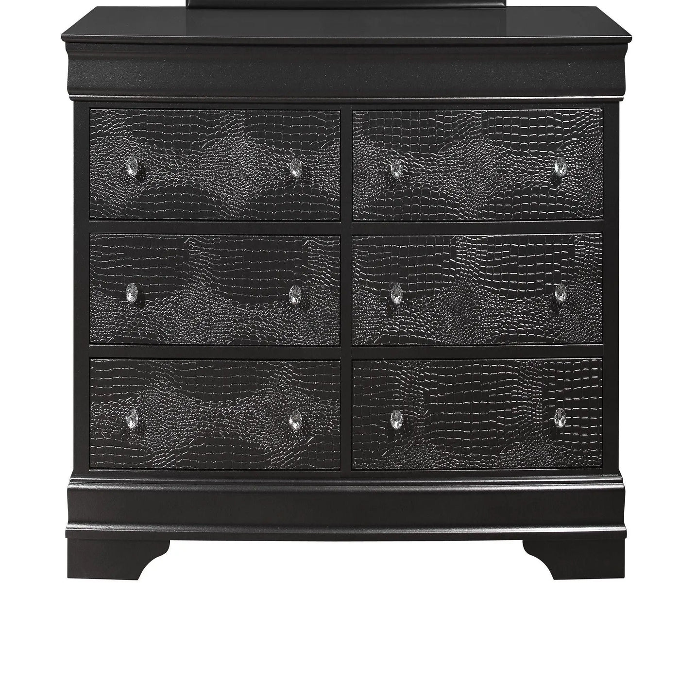 Shaker - 5 Pieces Bedroom Set With Crystal Inspired Tufted Headboard And LED Lighting by Unique Piece Furniture