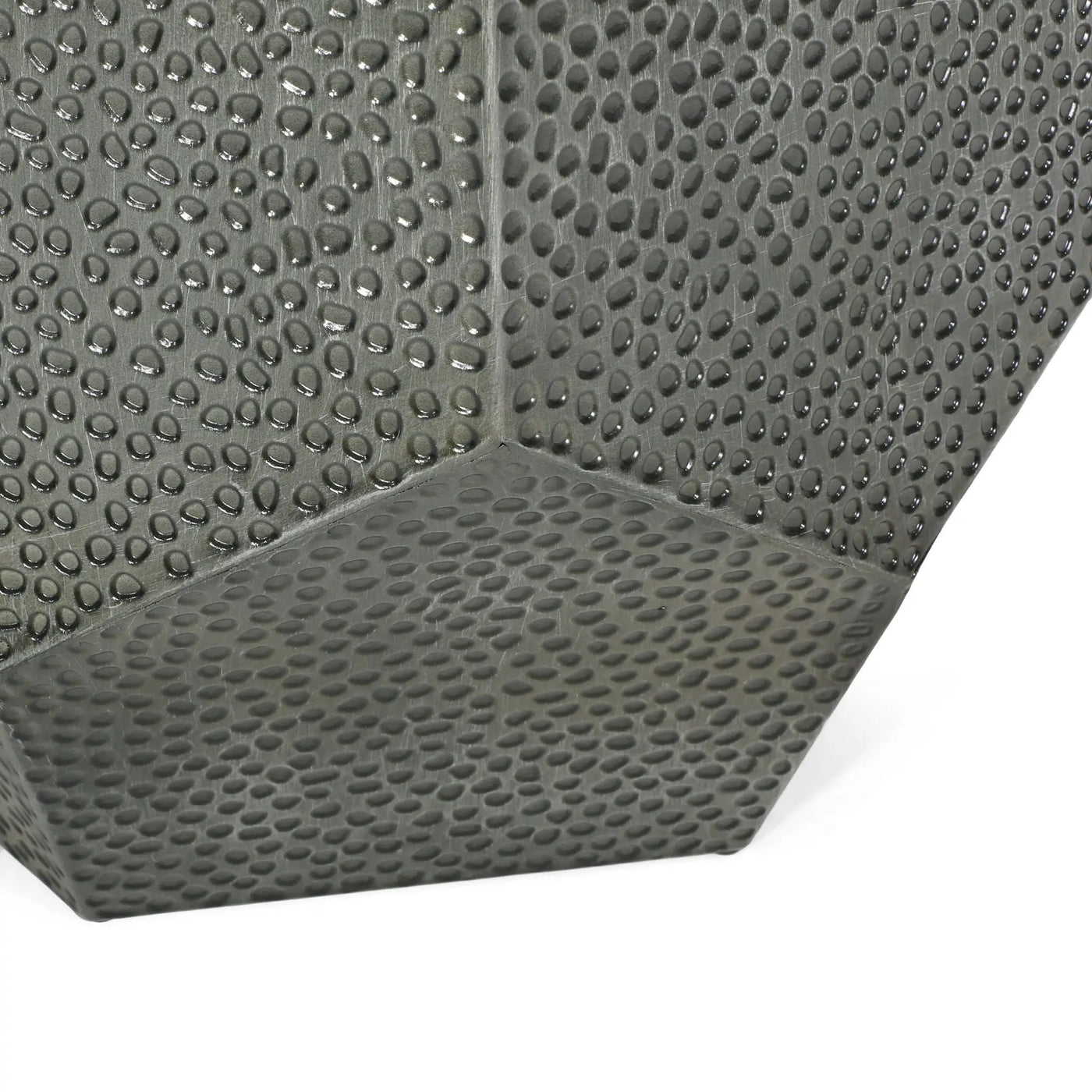 Modern Hammered Iron Geometric End Table by HouseOfZazla