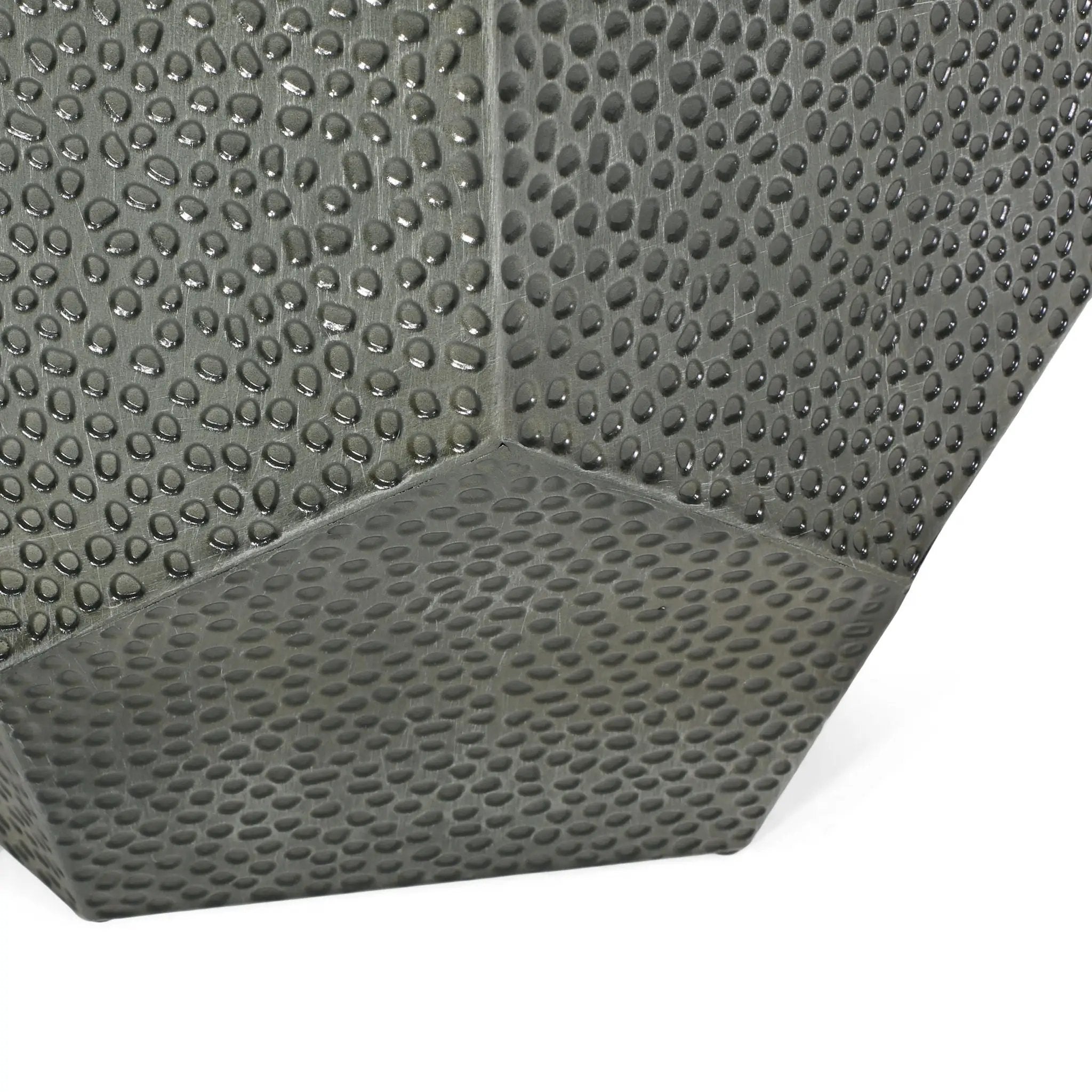 Modern Hammered Iron Geometric End Table by HouseOfZazla