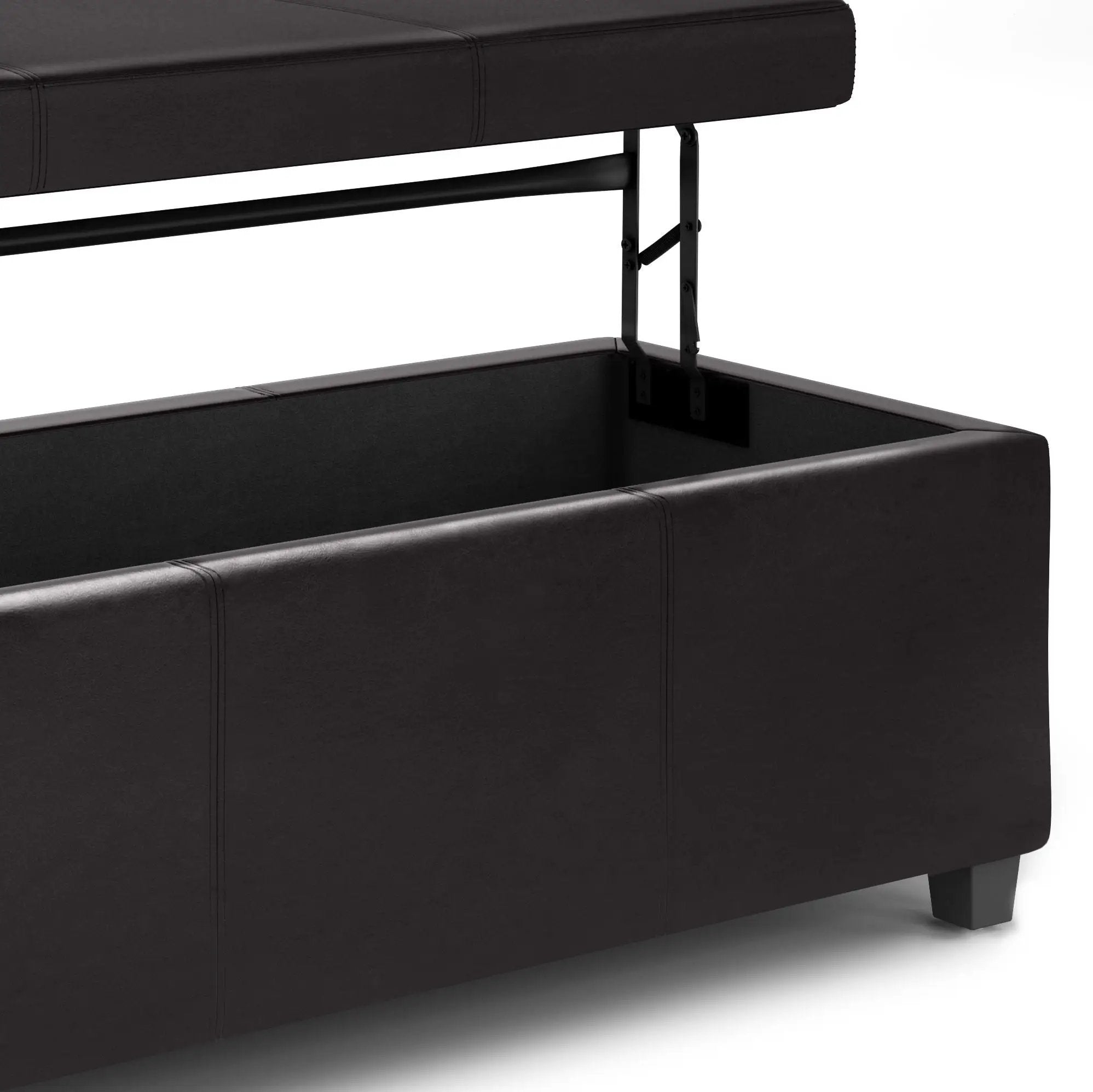 Avalon - Lift Top Rectangular Storage Ottoman - Tanners Brown by Unique Piece Furniture