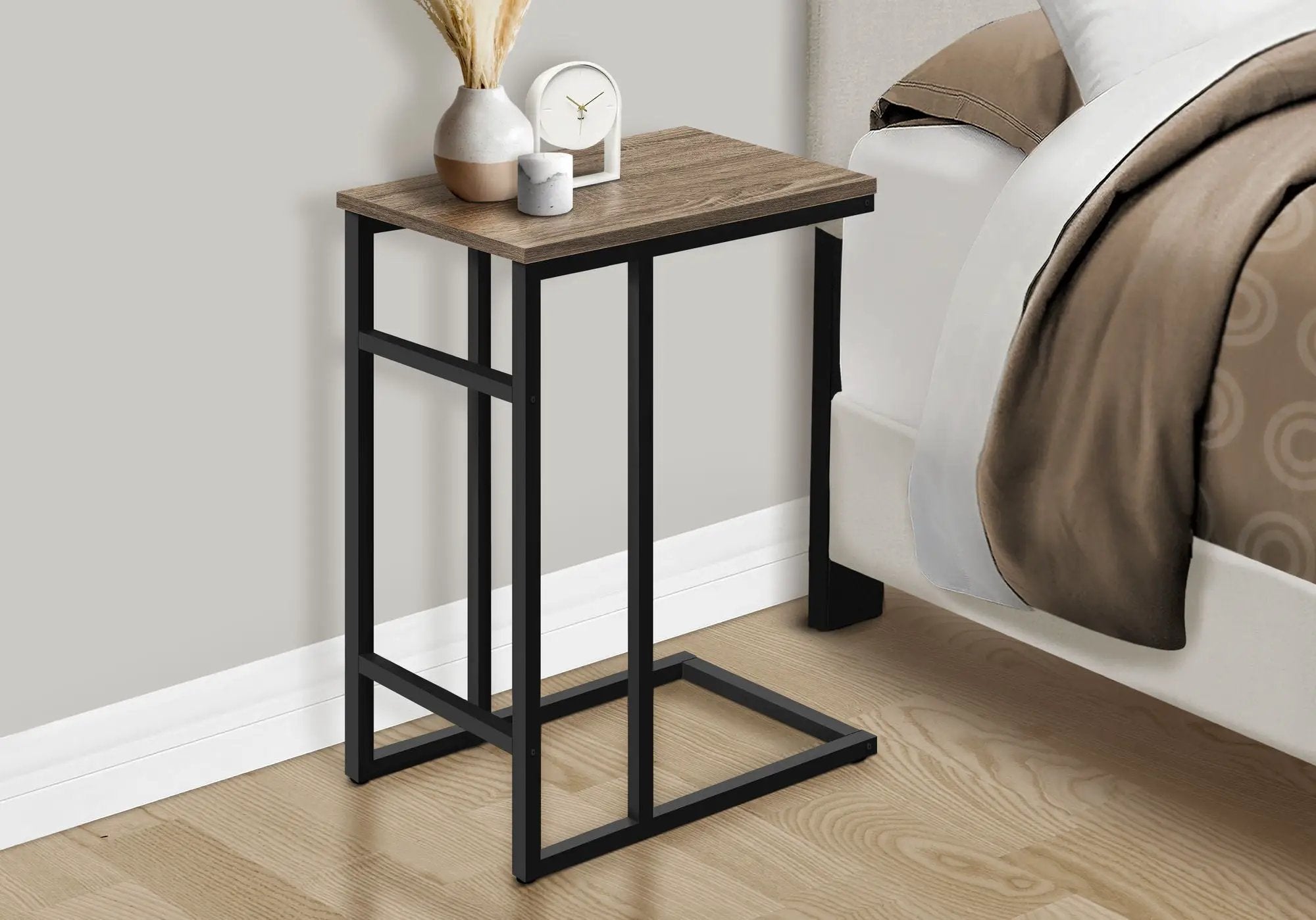 Accent Table, C - Shaped, Contemporary & Modern, Versatile Use by Unique Piece Furniture