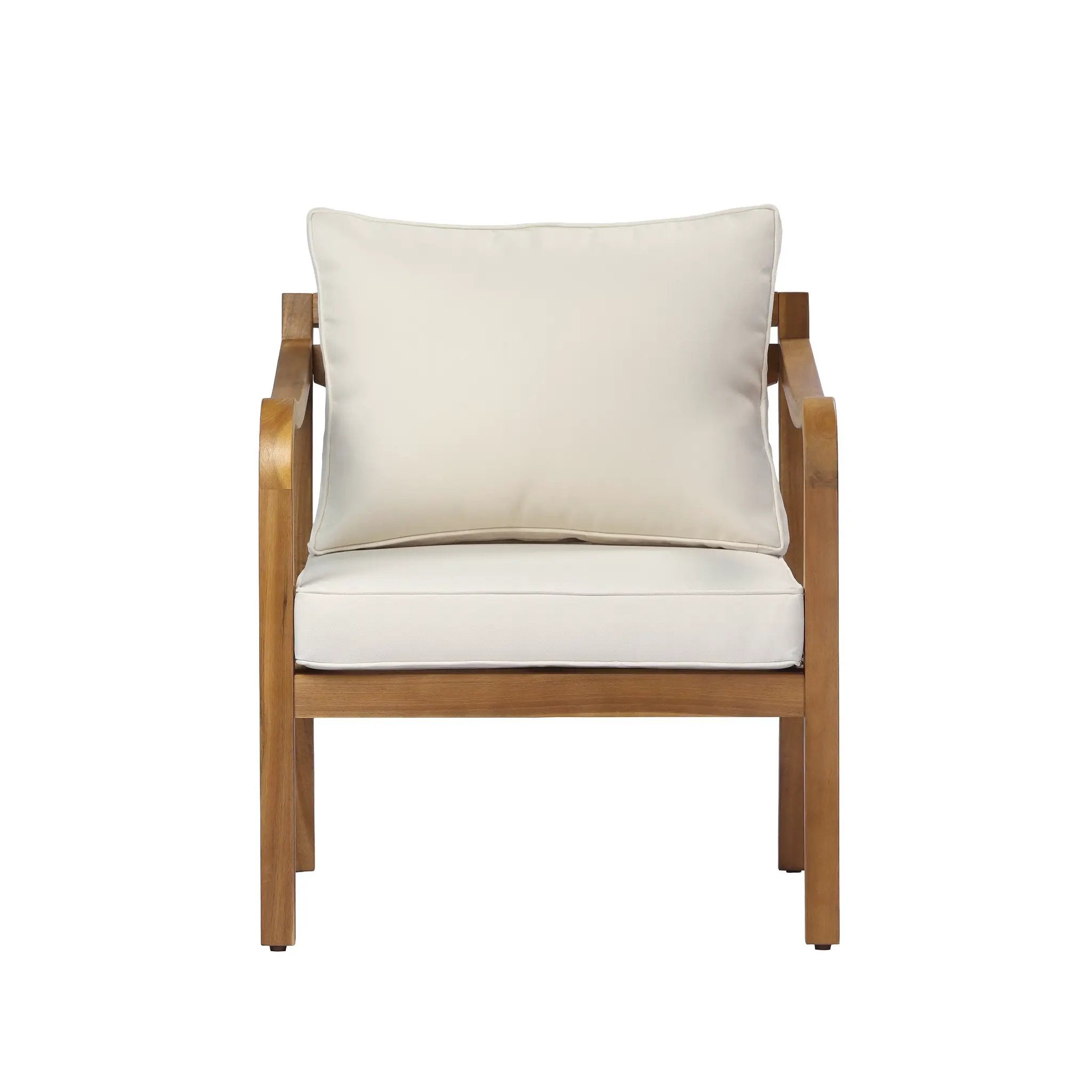 Acacia Wood Patio Furniture Club Chair Set of 2 by HouseOfZazla