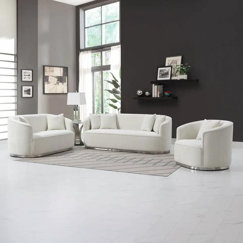 Odette - Chair With Pillow - Beige Chenille by Unique Piece Furniture