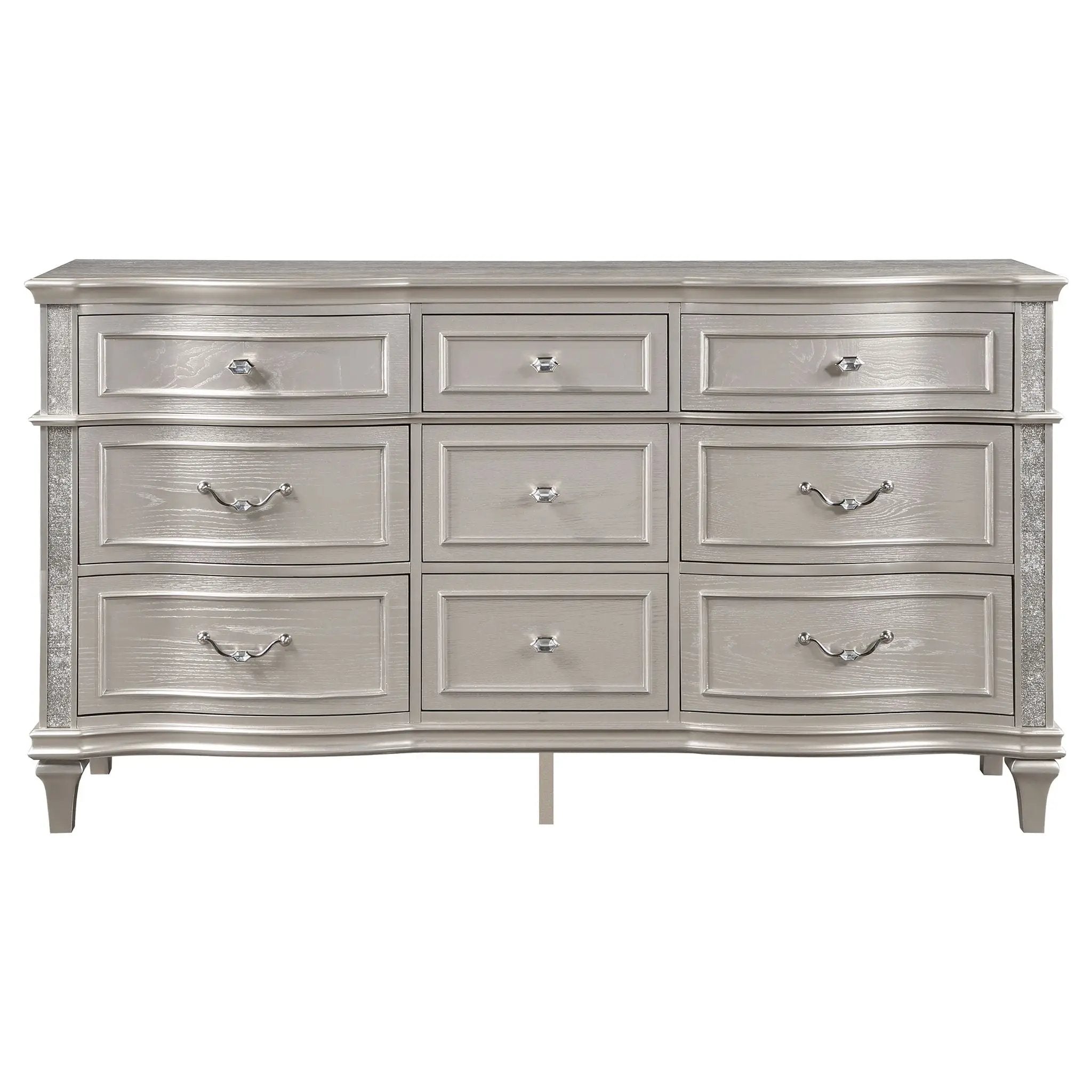 Evangeline 9-drawer Dresser Silver Oak by Unique Piece Furniture
