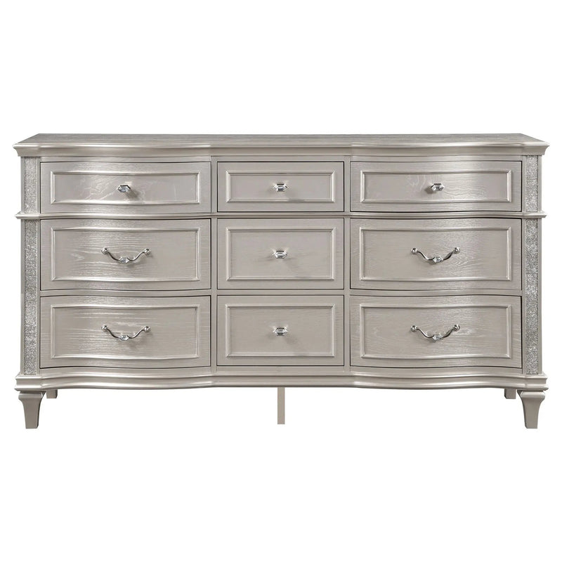 Evangeline 9-drawer Dresser Silver Oak by Unique Piece Furniture