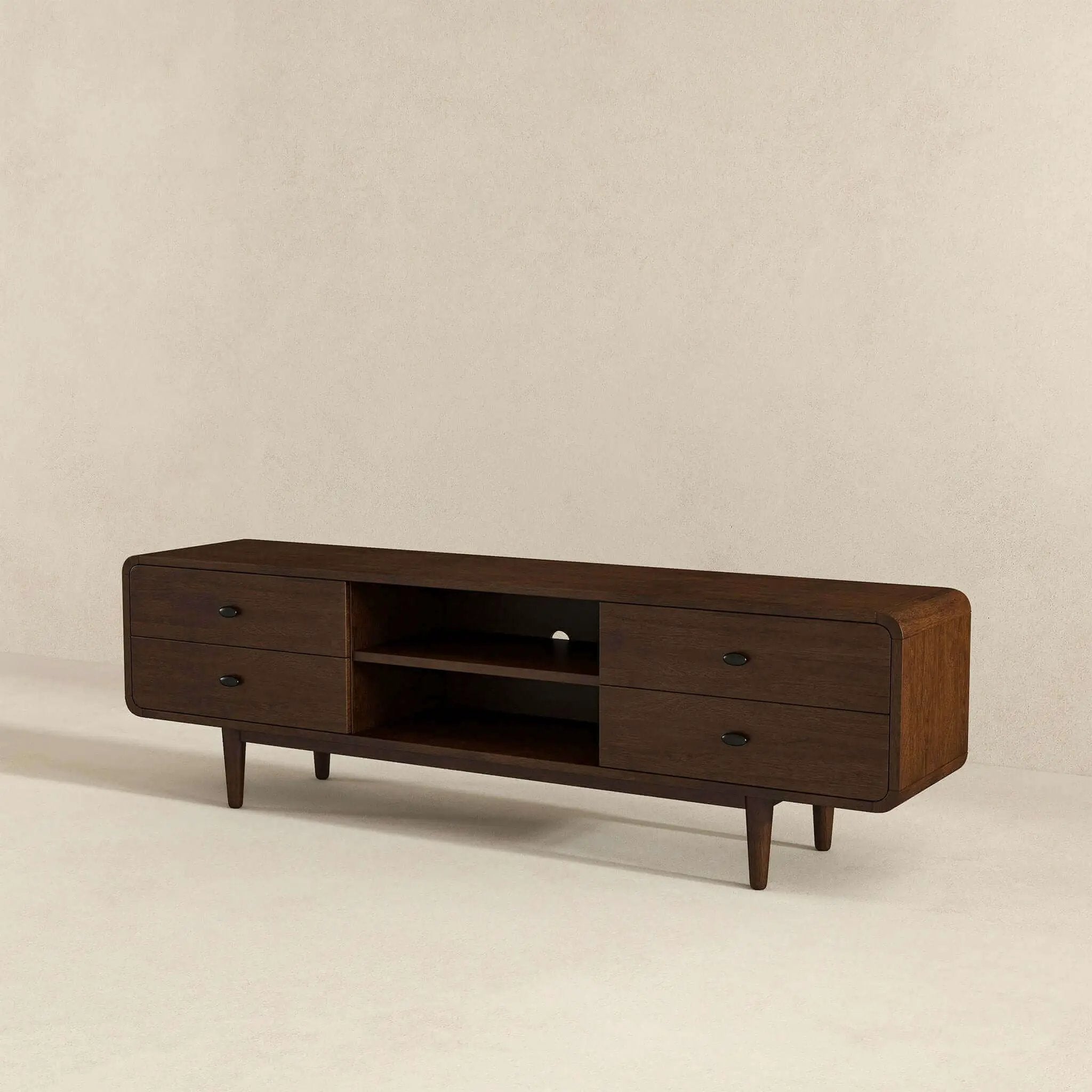 Alexa - TV Stand - Dark Brown / Wood by HouseOfZazla