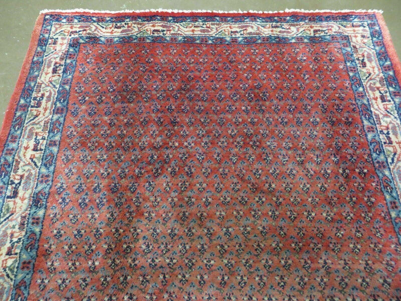 Antique Persian Seraband Runner 3.7 x 11 - Red, Wool, Mir Pattern by Jewel Rugs