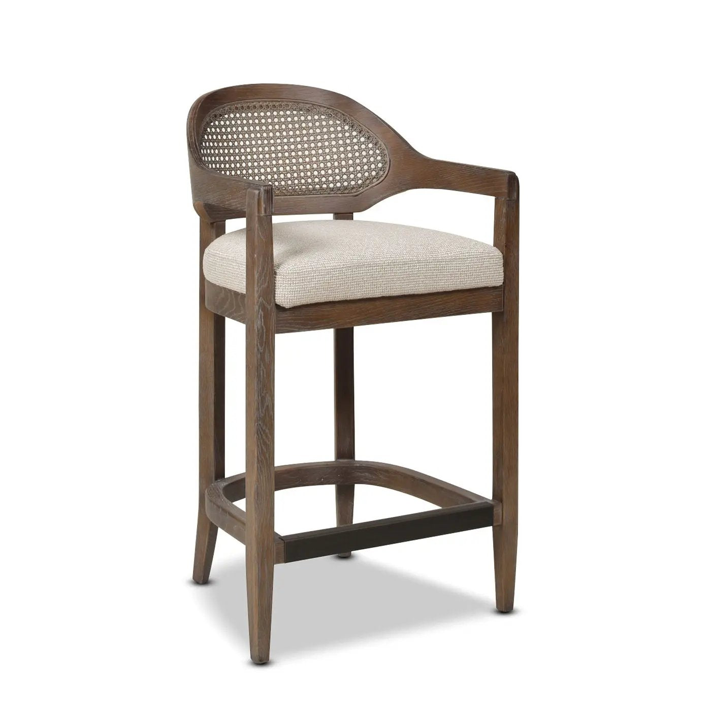 Americana - Mid-Century Modern Cane Back Counter Stool by HouseOfZazla