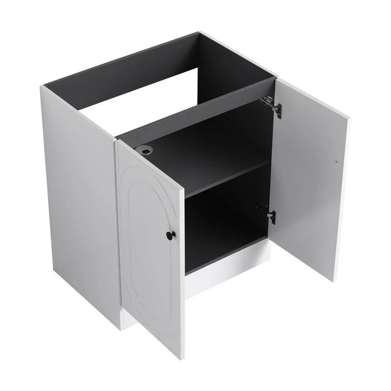 Contemporary Freestanding Bathroom Vanity With Resin Sink & Soft-Close Cabinet Doors by HouseOfZazla