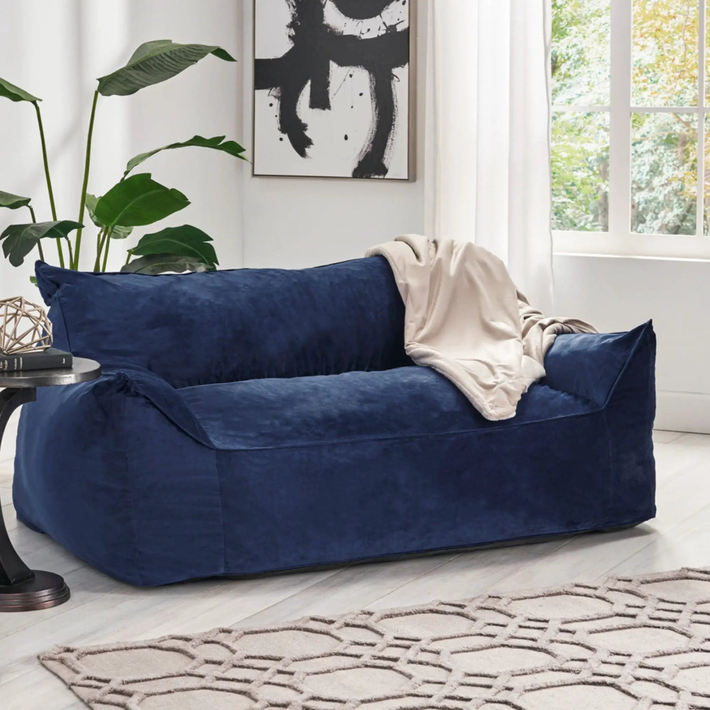 Fila - een Oversized Seater Bean Bag Chair With Armrests by HouseOfZazla