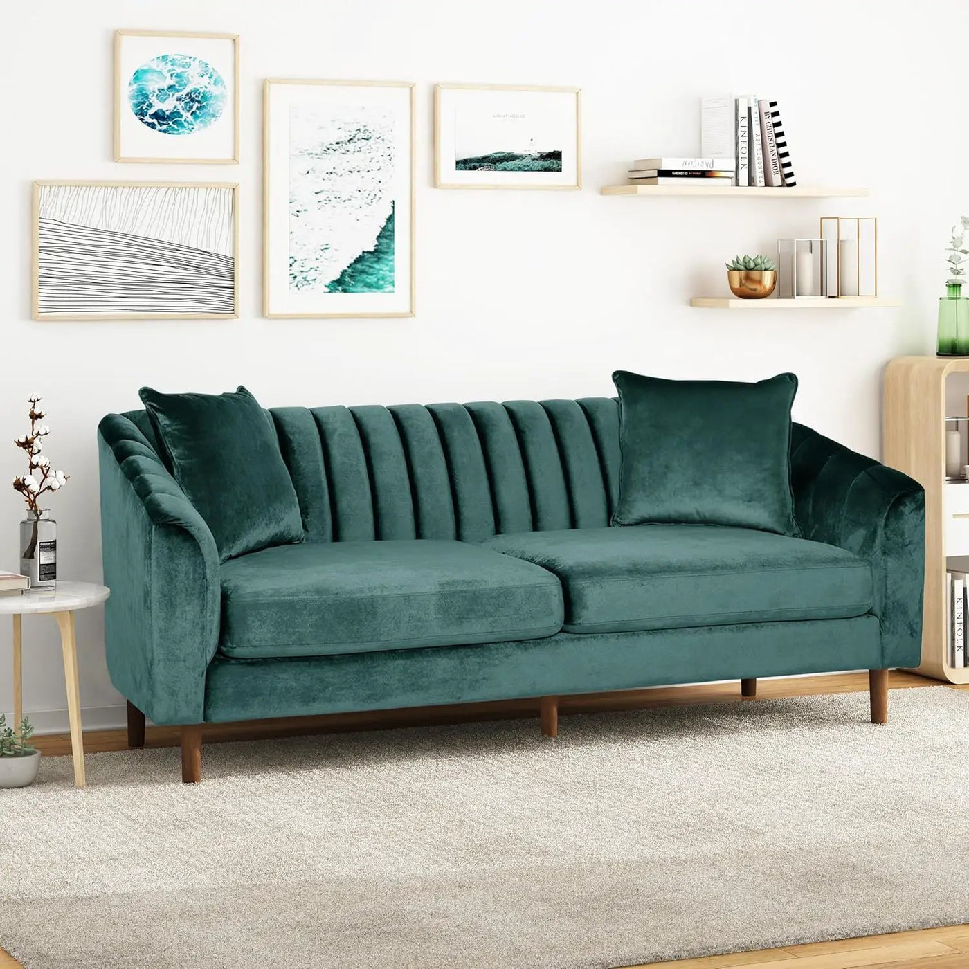 Contemporary 3 Seater Sofa With Accents by HouseOfZazla