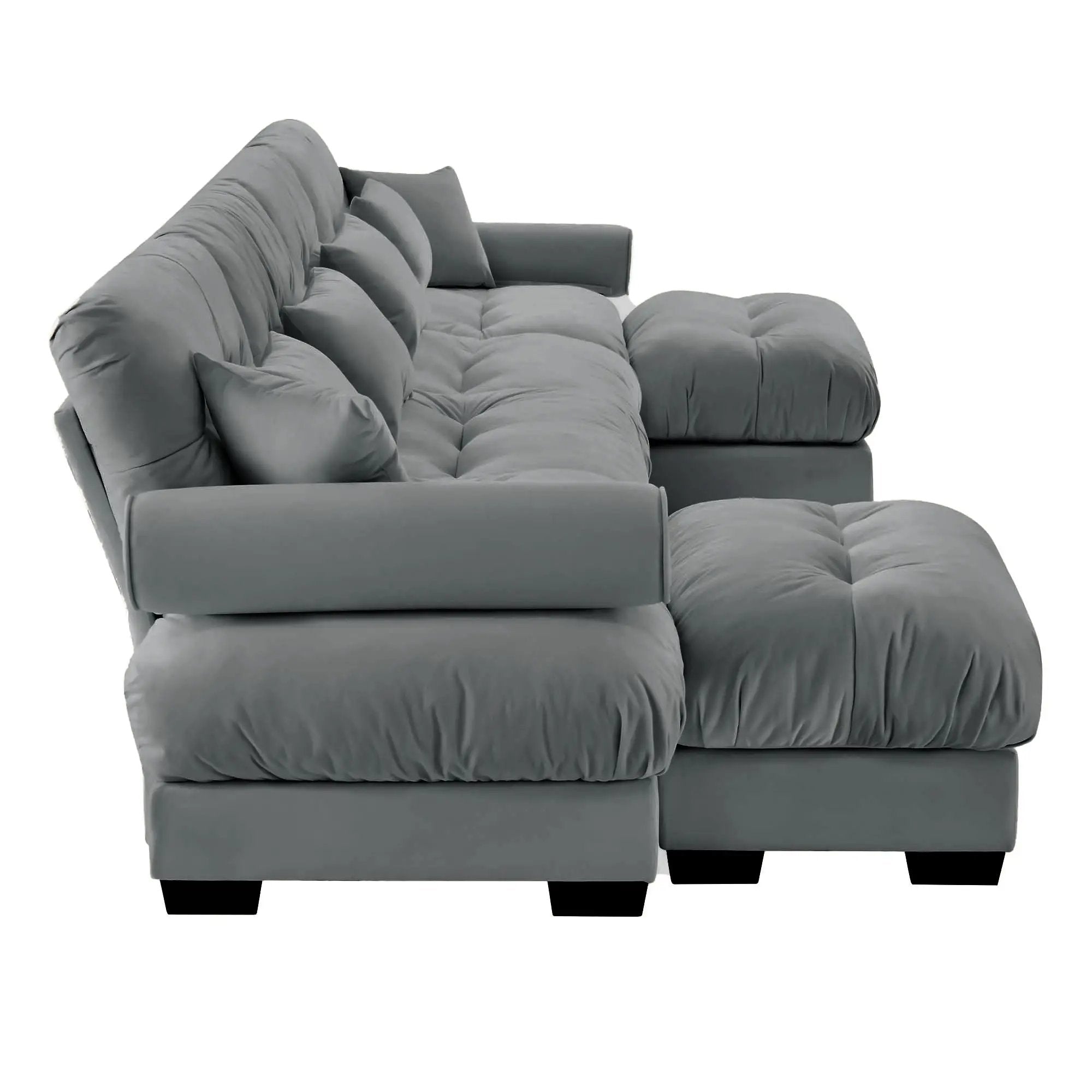 Super Comfort Oversized Modular Sectional Sofa With Movable Ottoman by Unique Piece Furniture