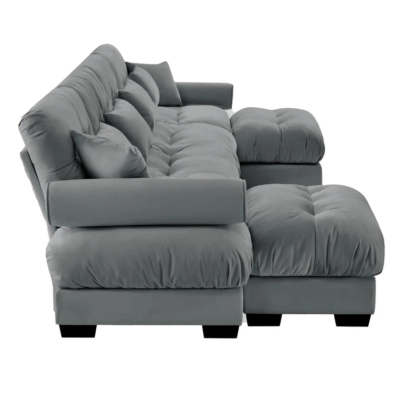 Super Comfort Oversized Modular Sectional Sofa With Movable Ottoman by Unique Piece Furniture