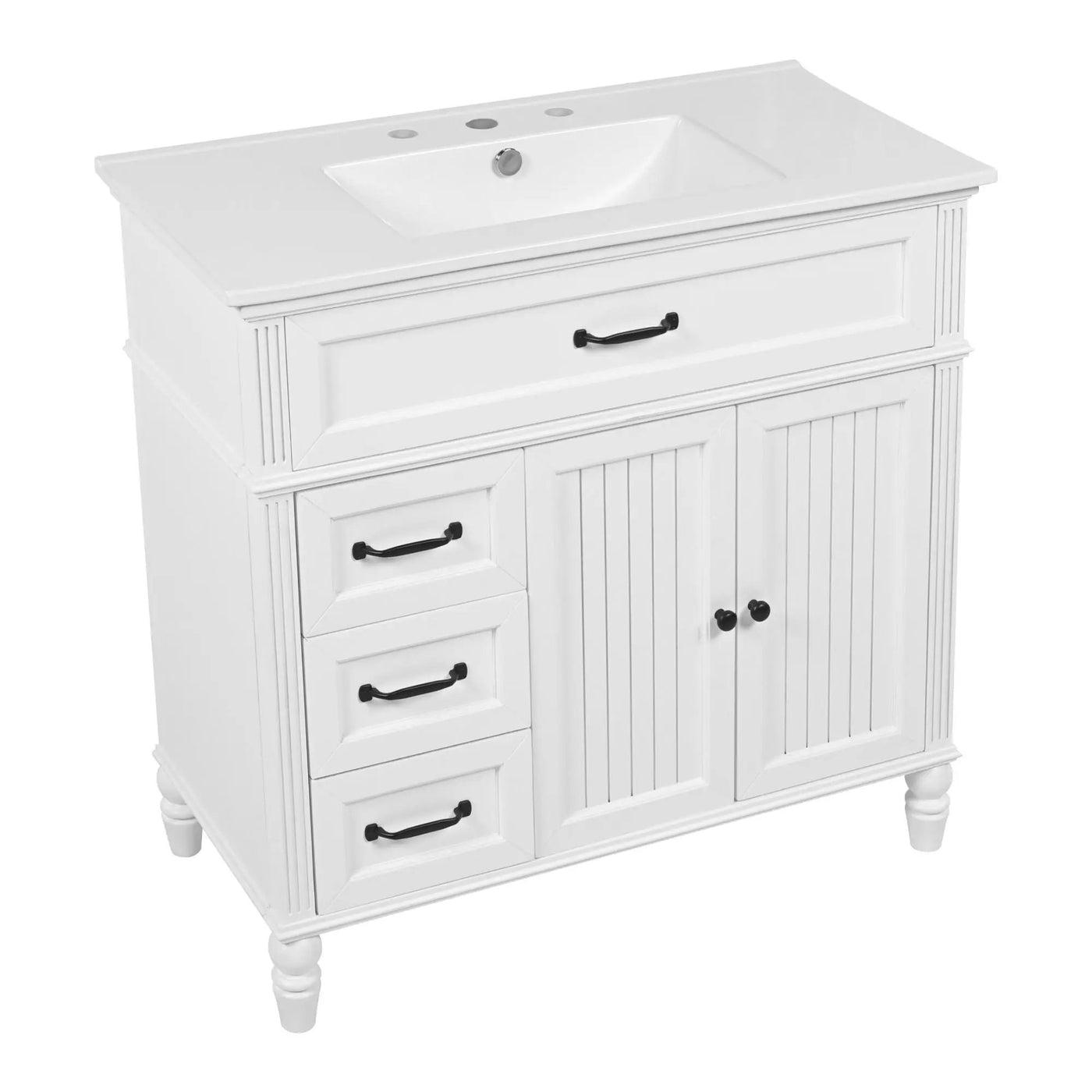 Bathroom Vanity With Sink, Freestanding Cabinet & Drawers by HouseOfZazla