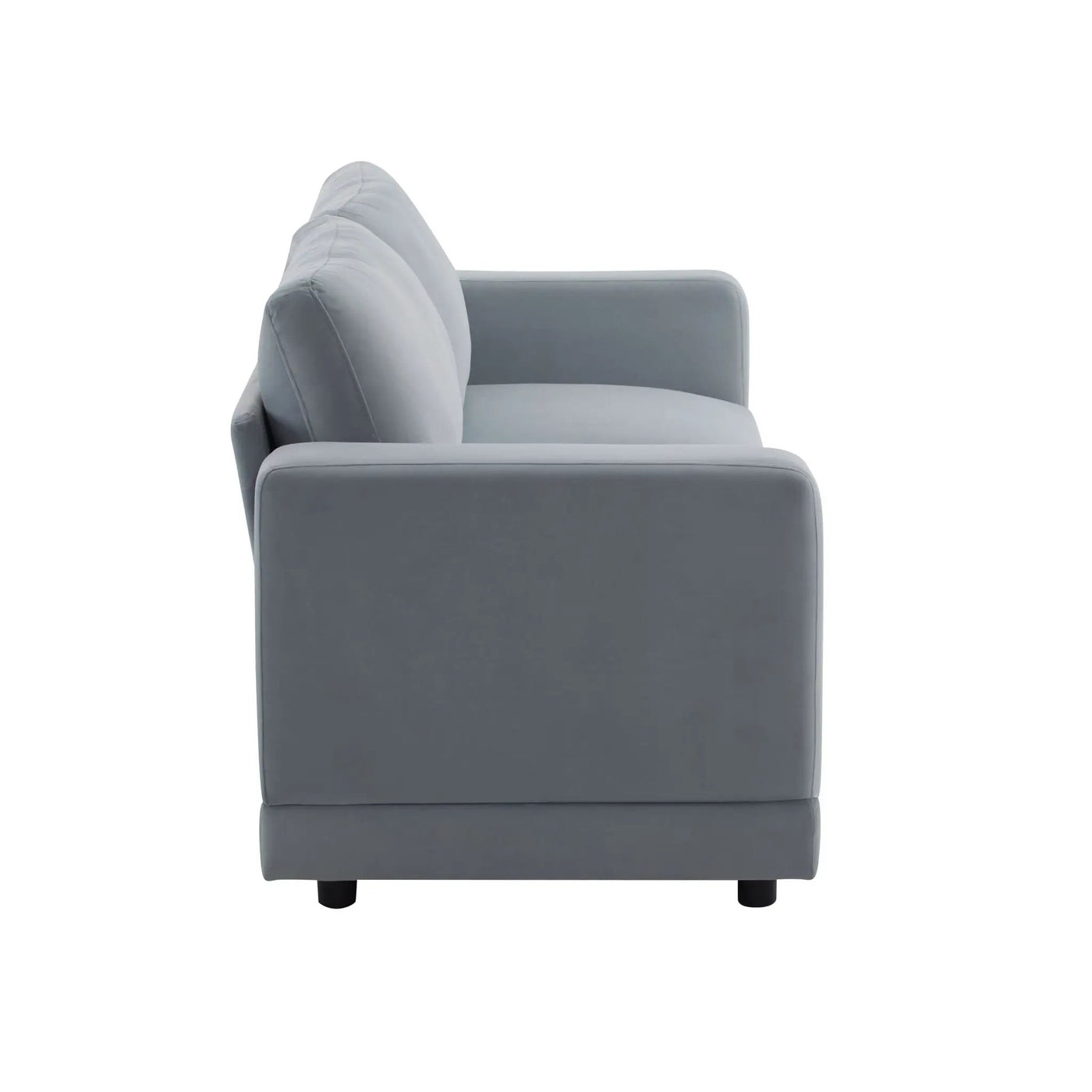 Modern Square Arm Sofa With Soft Fabric Upholstery, Deep Cushions by HouseOfZazla
