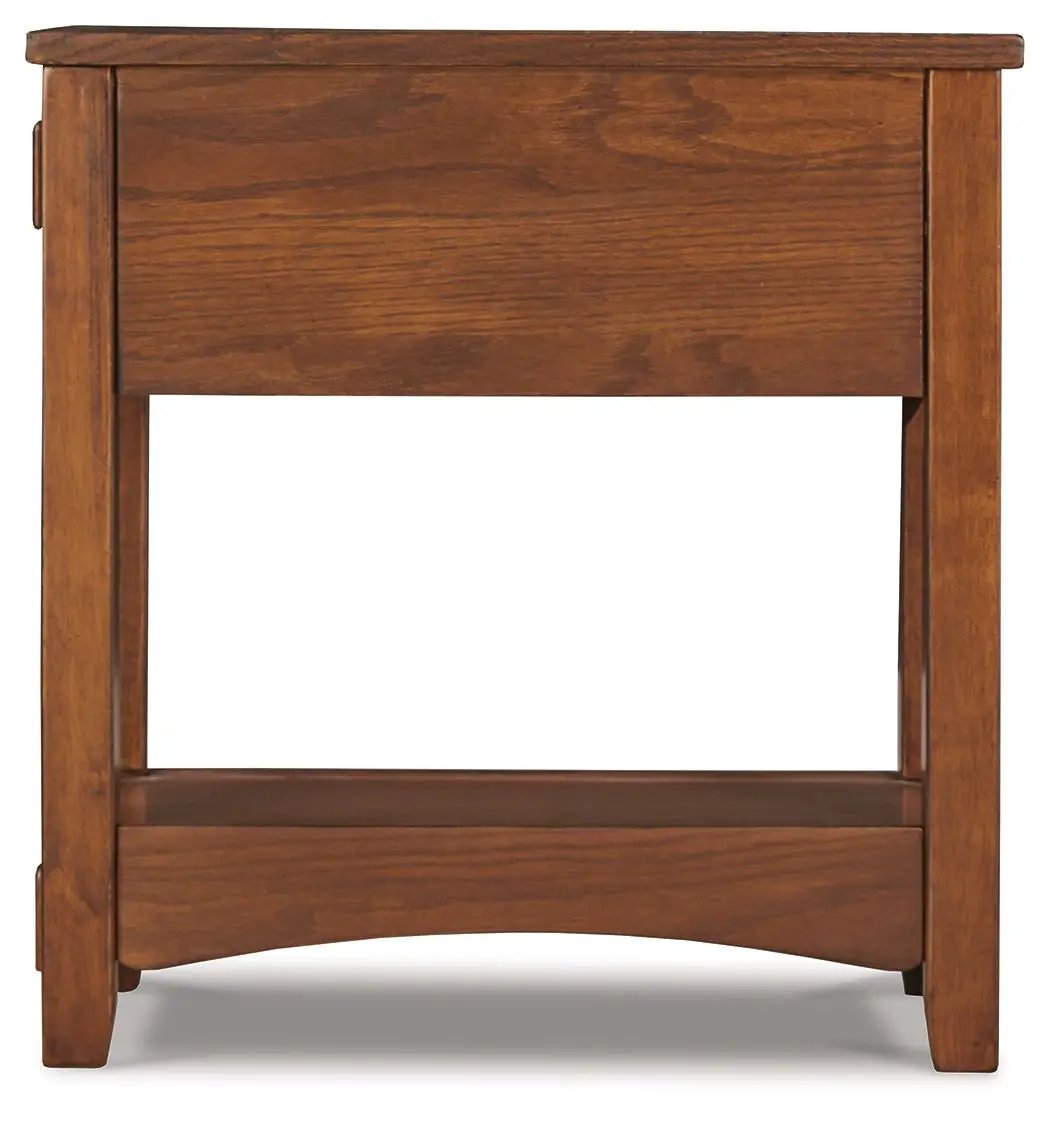 Breegin - Chair Side End Table - 1 Drawer - Brown by Unique Piece Furniture