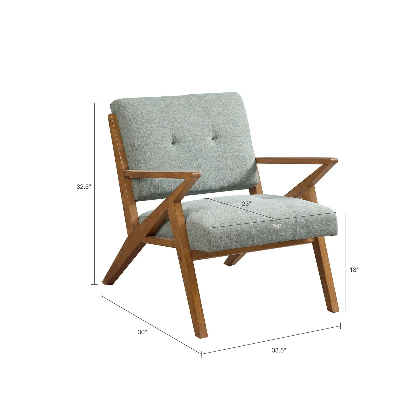 Lounge Chair With Tufted Upholstery And Solid Frame by HouseOfZazla