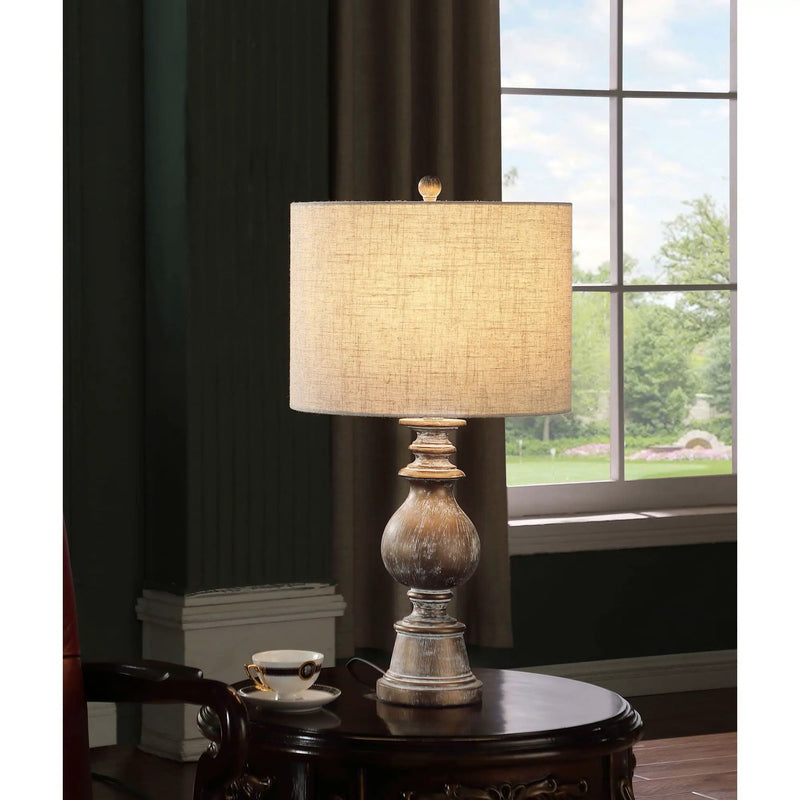 Wahlburg - Drum Shade Table Lamp - Oatmeal by HouseOfZazla