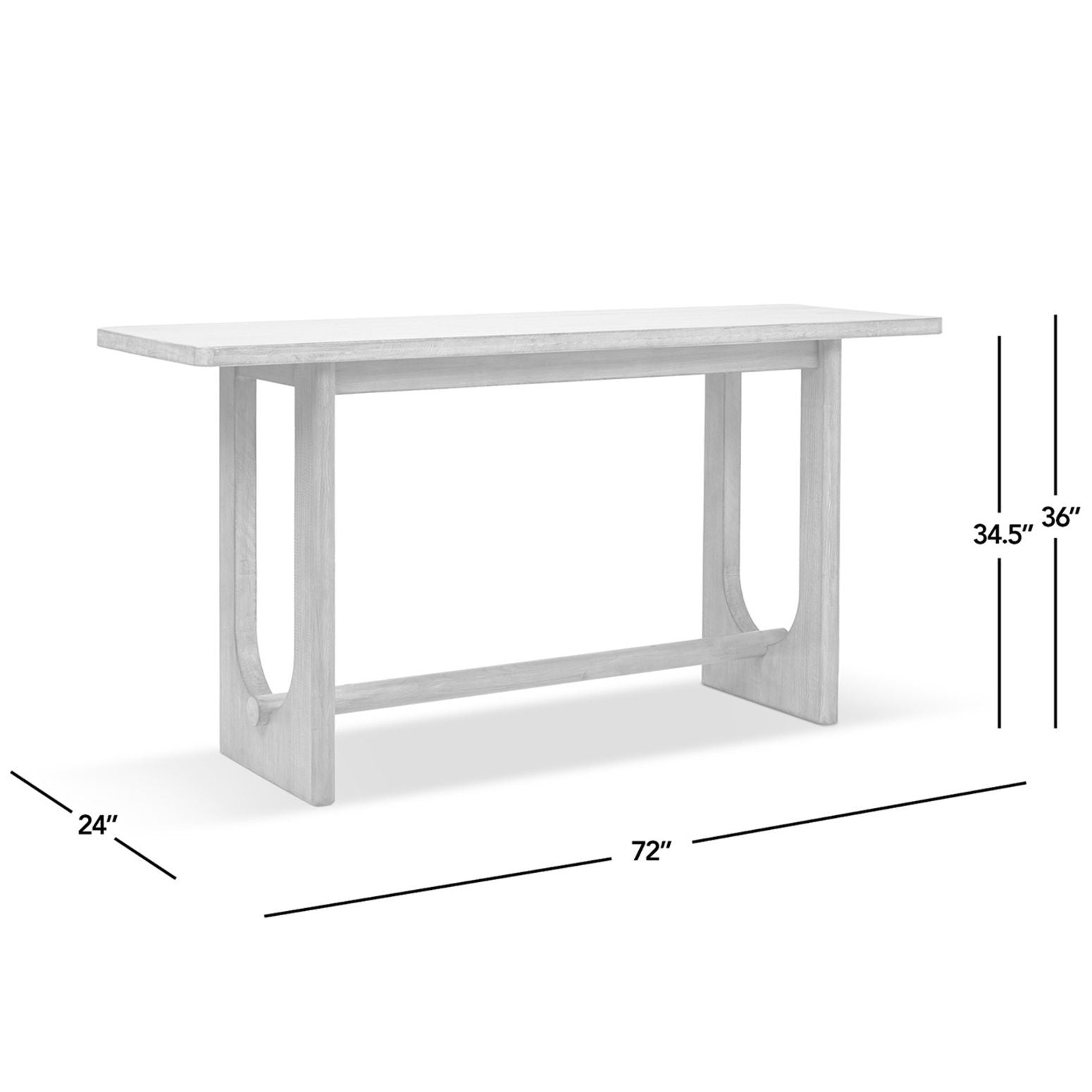 Turnkey - Trestle Console Table - Antique Brown by HouseOfZazla