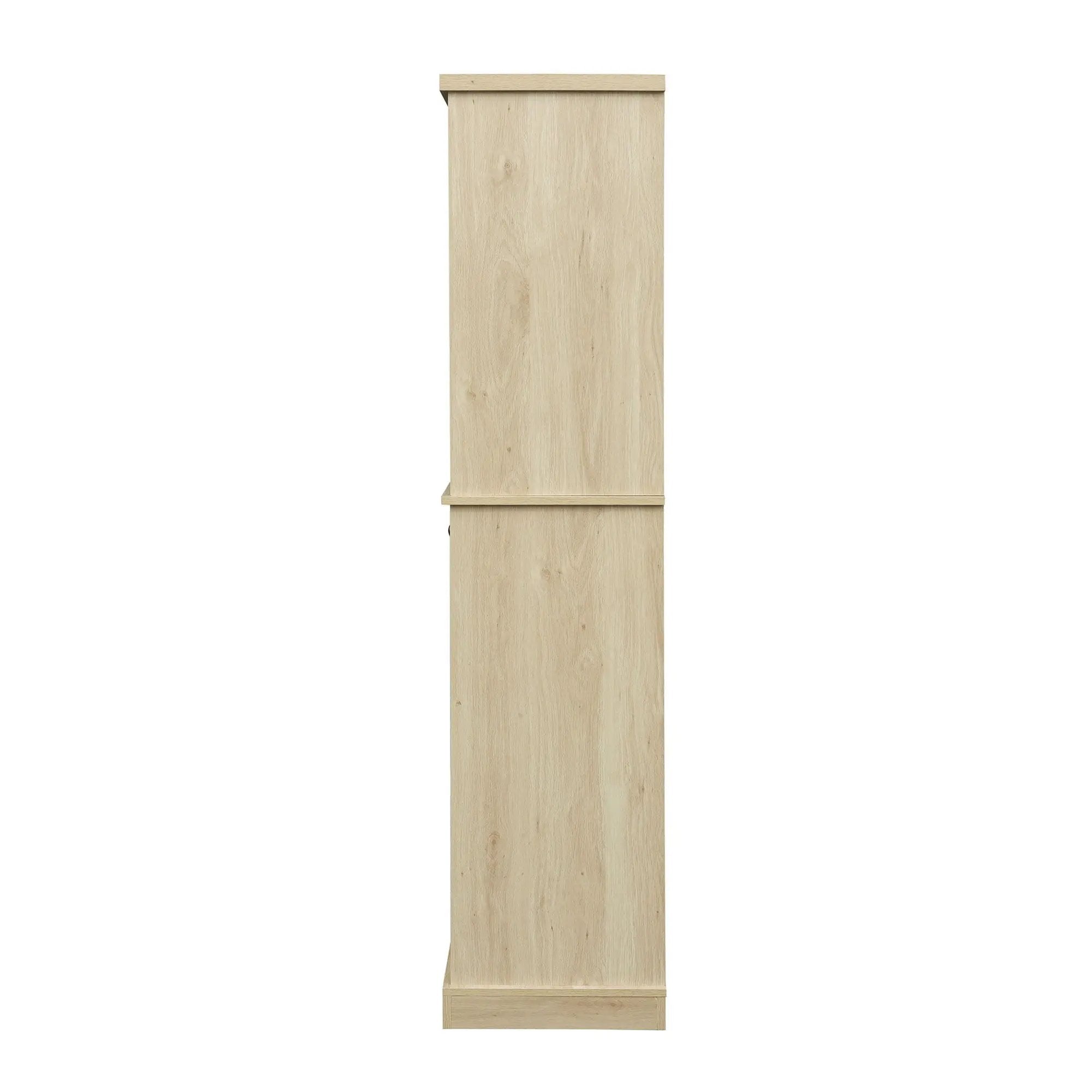 4 Door Storage Cabinet With 1 Drawer And 4 Adjustable Inner Shelves - Natural by HouseOfZazla