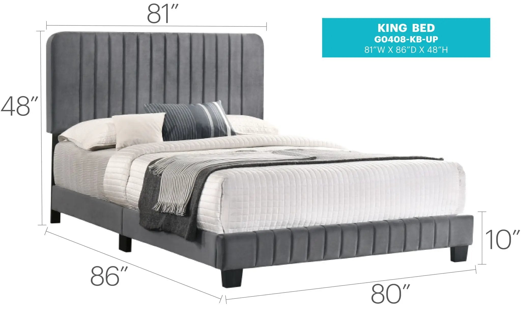 Channel Tufted Bed by Unique Piece Furniture