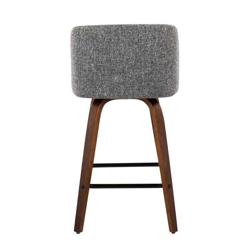 Toriano - Mid Century Modern Fixed Height Counter Stool & Square Footrest (Set of 2) by Unique Piece Furniture