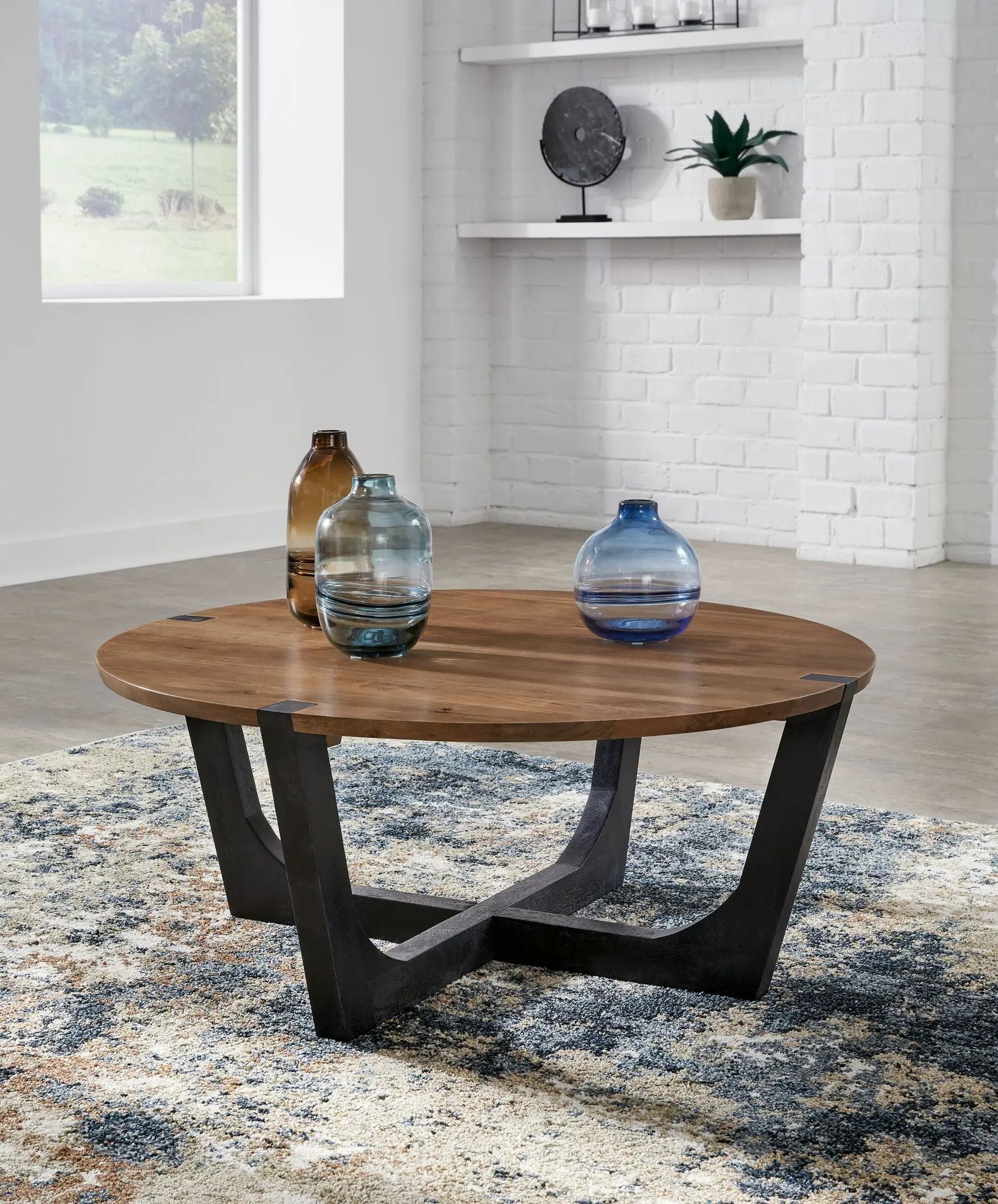 Hanneforth - Round Cocktail Table - Brown by Unique Piece Furniture